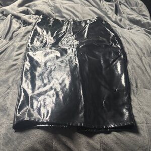 Forever 21 Faux Leather Black Pencil Skirt